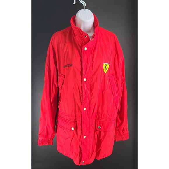 Cerruti 1881 X Ferrari Vintage red Parka Rare Size Made in Italy SZ XL - Picture 1 of 10